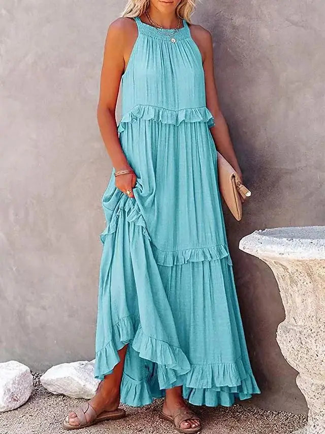 Lotus Leaf Hem Dress for Women