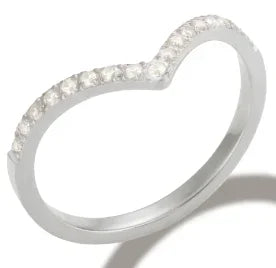 Personality Round Beads Ring Band Small Clear Crystal Zircon Waterproof Stainless Steel Rings Simple Granular Fine Jewelry