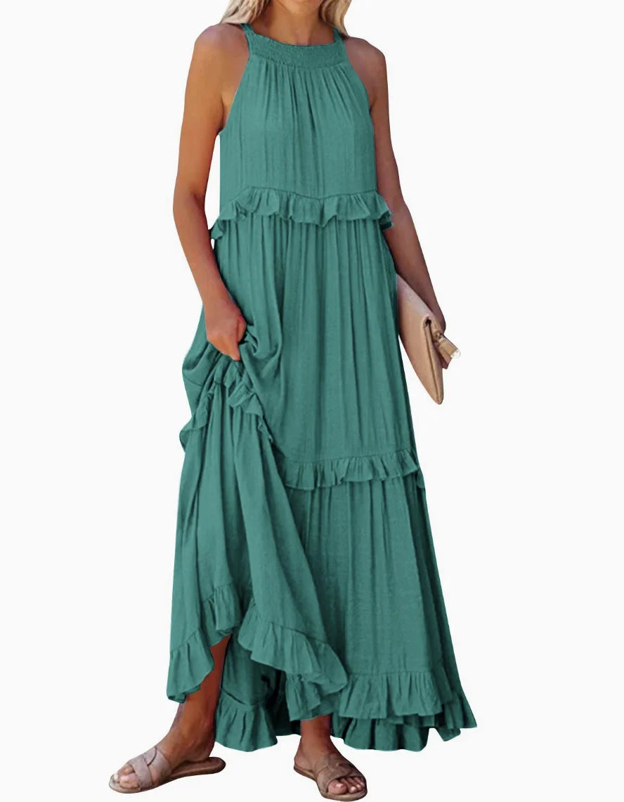 Lotus Leaf Hem Dress for Women