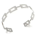 Crystal Triple-Stone Stainless Steel Bangle