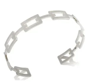 Crystal Triple-Stone Stainless Steel Bangle