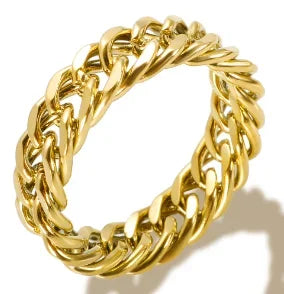 Zircon Inlay Ring – Waterproof Stainless Steel