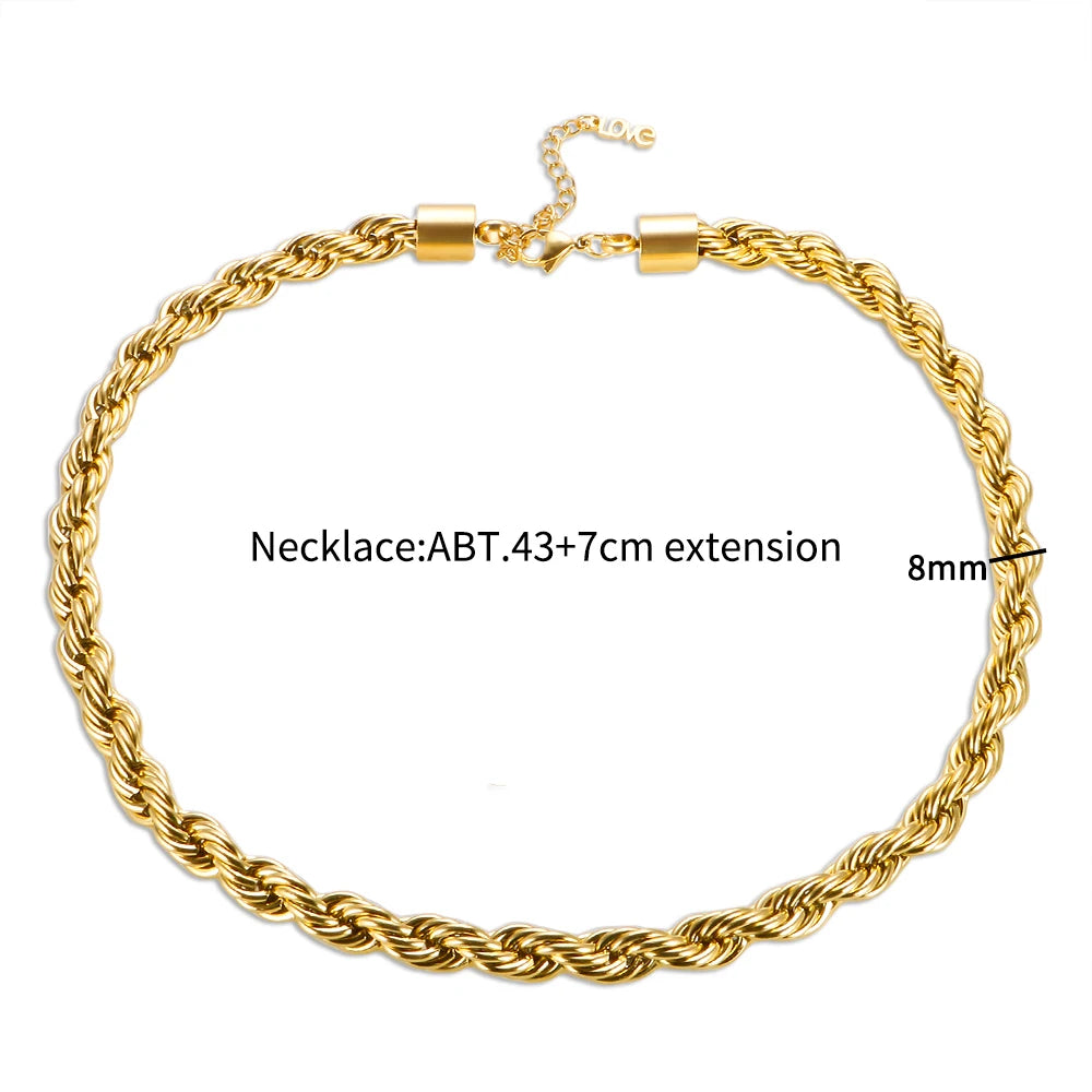 Stainless Steel Heart-shaped Pendant Necklace Metal Waterproof Jewelry For Women