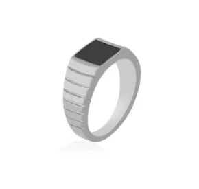 Zircon Inlay Ring – Waterproof Stainless Steel