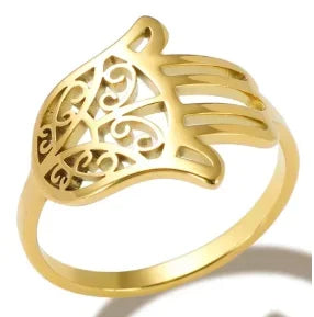 Zircon Inlay Ring – Waterproof Stainless Steel