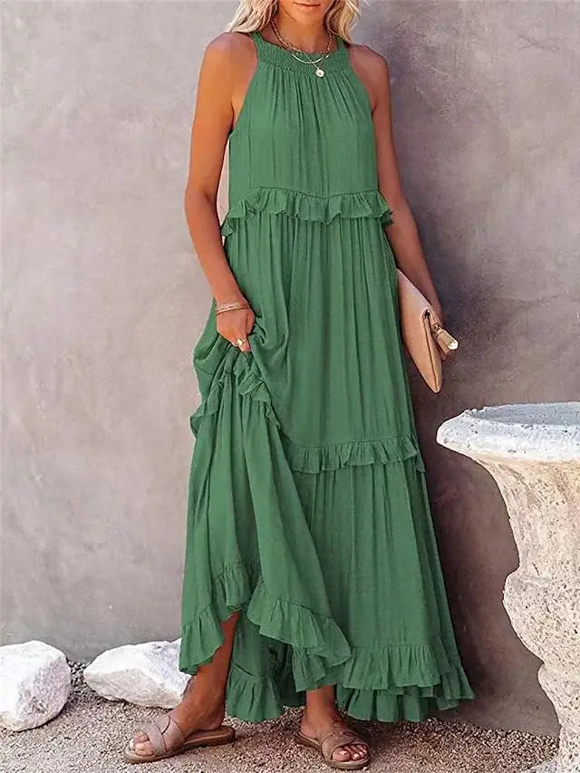 Lotus Leaf Hem Dress for Women