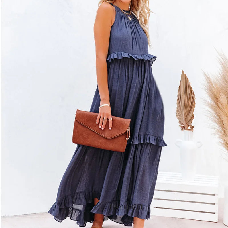 Lotus Leaf Hem Dress for Women