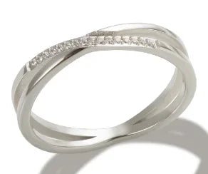 Zircon Inlay Ring – Waterproof Stainless Steel