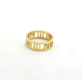 Zircon Inlay Ring – Waterproof Stainless Steel