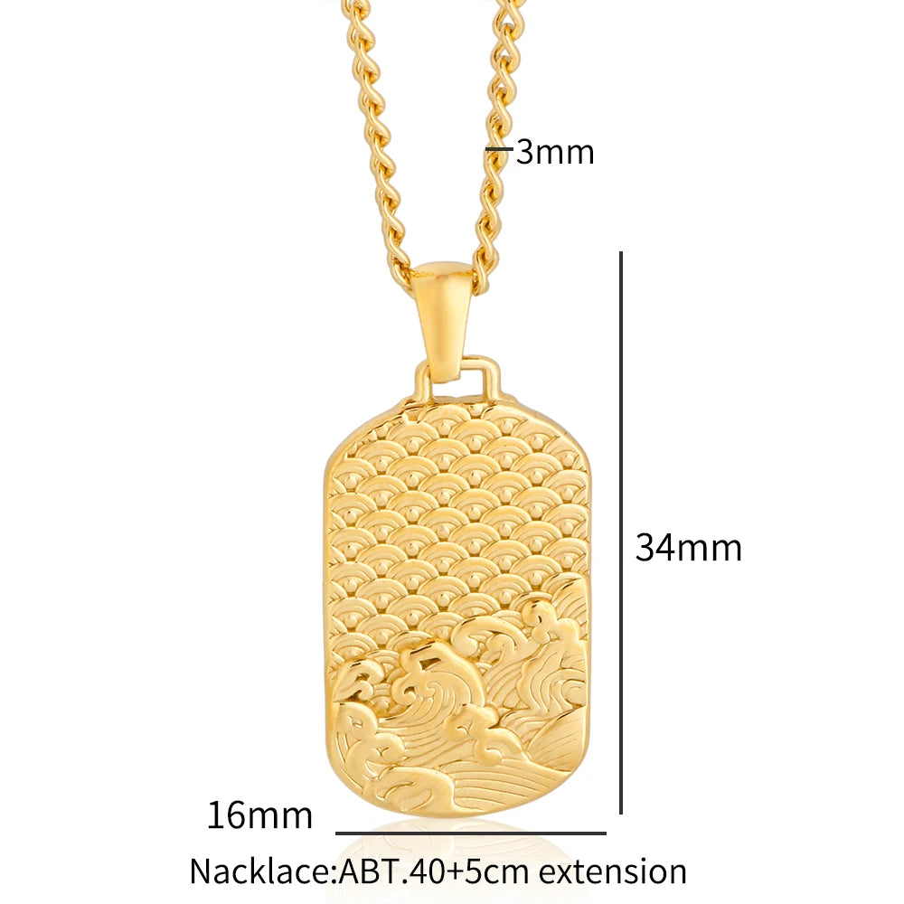 Square Pendants Delicate Stainless Steel Chain Pendant Necklace For Women Necklace