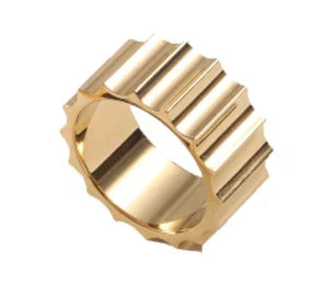 Zircon Inlay Ring – Waterproof Stainless Steel
