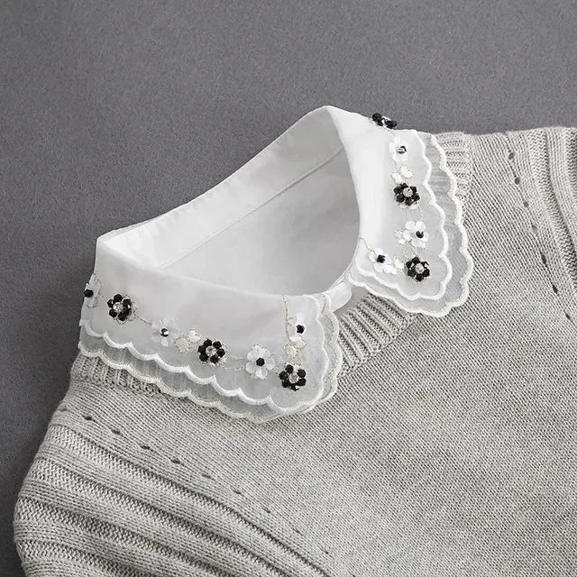 Detachable Lace False Collar for Women – Vintage Style
