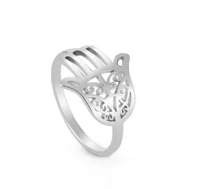 Zircon Inlay Ring – Waterproof Stainless Steel