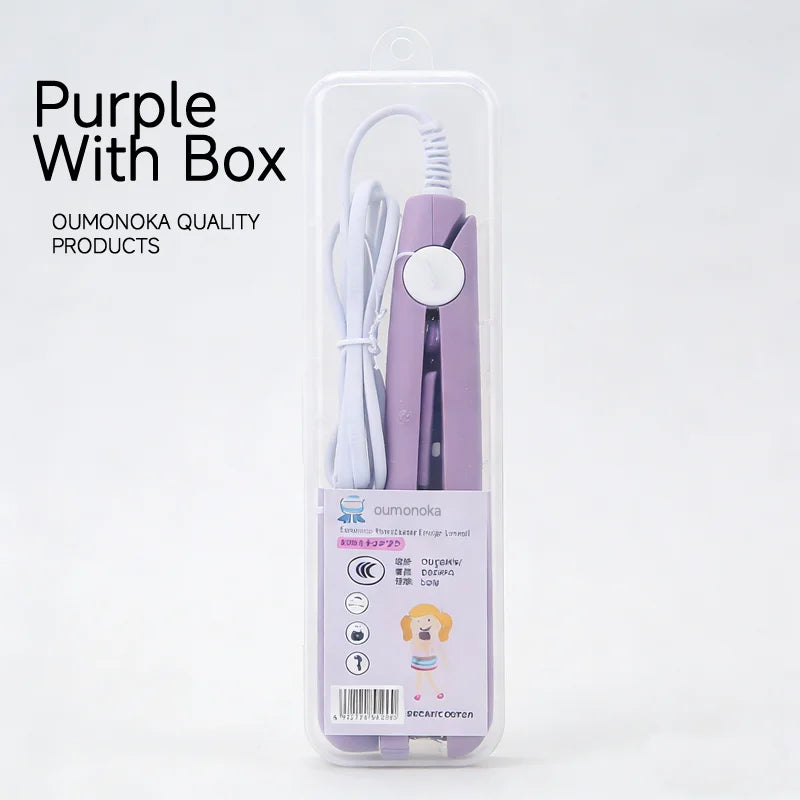 3-in-1 Hair Straightener for Hair Mini Flat Iron Styling Tools & Appliances Brush Beard Salon Hair Curler Professional Hot Comb