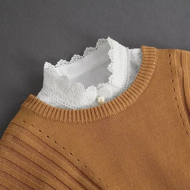 Detachable Lace False Collar for Women – Vintage Style