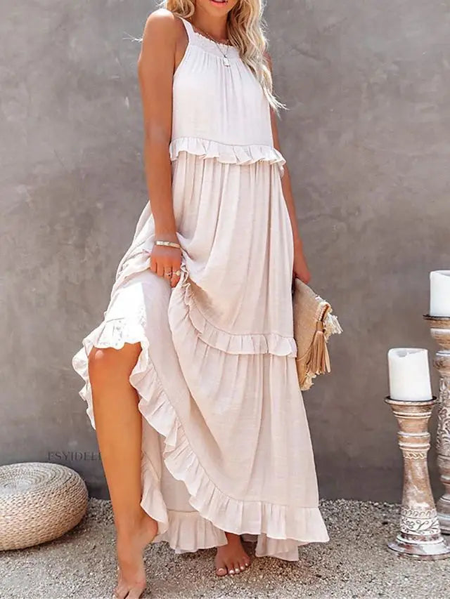 Lotus Leaf Hem Dress for Women