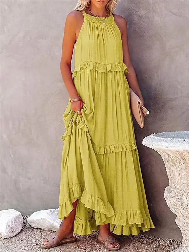 Lotus Leaf Hem Dress for Women