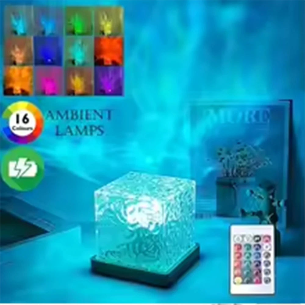 RGB Ocean Wave Night Light Projector – 16 Colors
