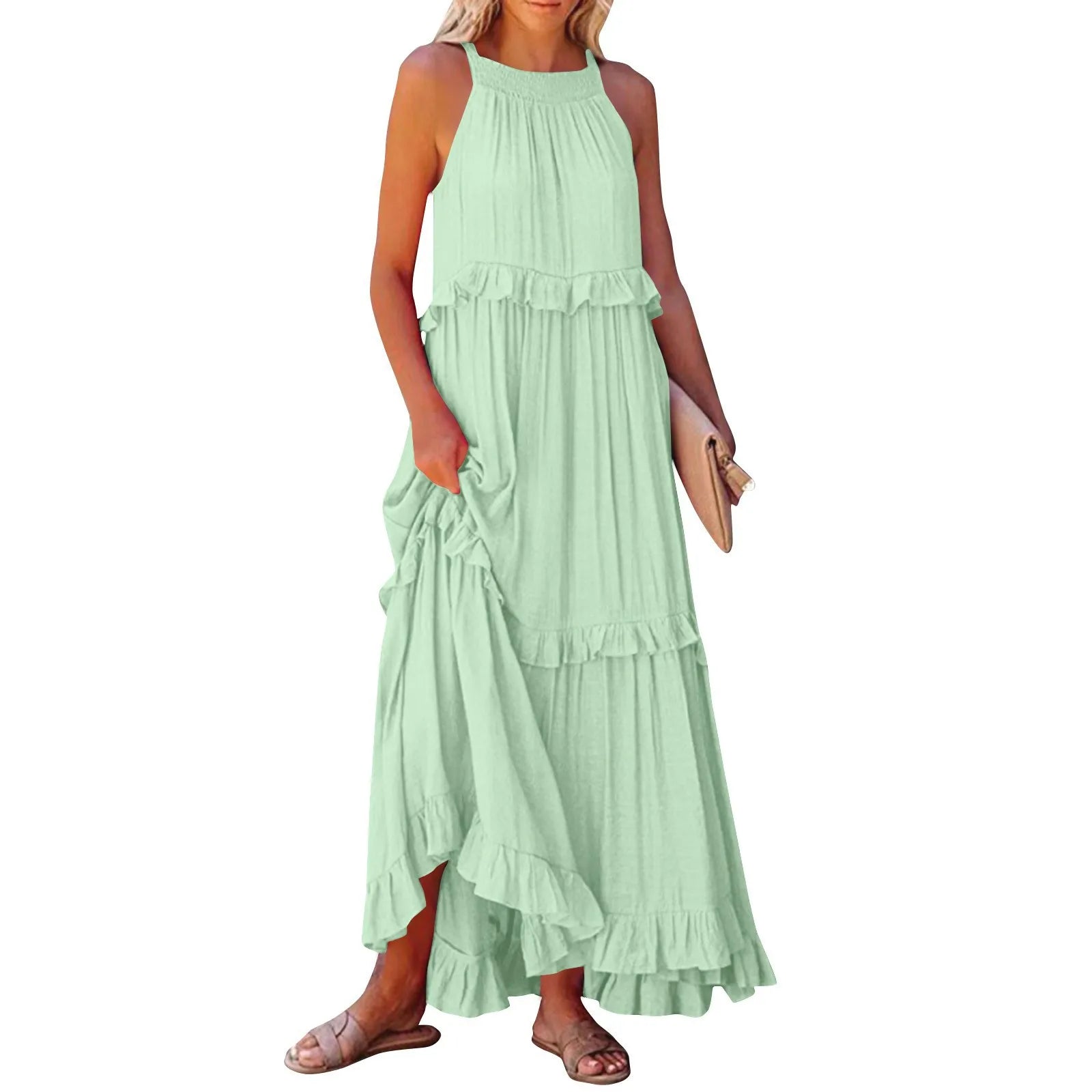 Lotus Leaf Hem Dress for Women