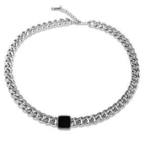 Square Pendants Delicate Stainless Steel Chain Pendant Necklace For Women Necklace