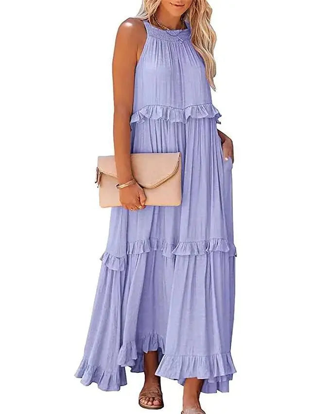 Lotus Leaf Hem Dress for Women