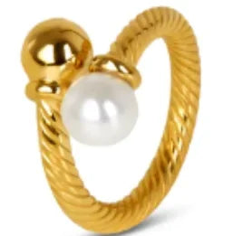 Stainless Steel Ring for Women Inlaid Zircon Rings Waterproof Romantic Fashion Jewelry