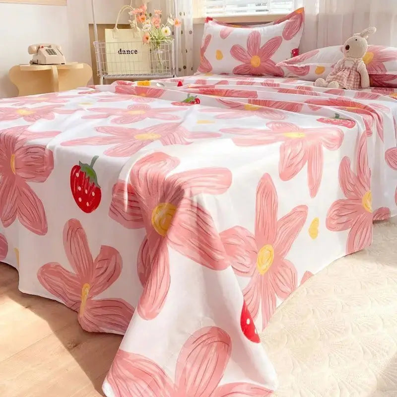 Bed Sheets Plaid Non-slip Comfortable Washed Twin Queen Full Size Nordic Style Universal Bedspread Simple Durable Antibacterial - HONORABLE VETERANS SOLUTIONS