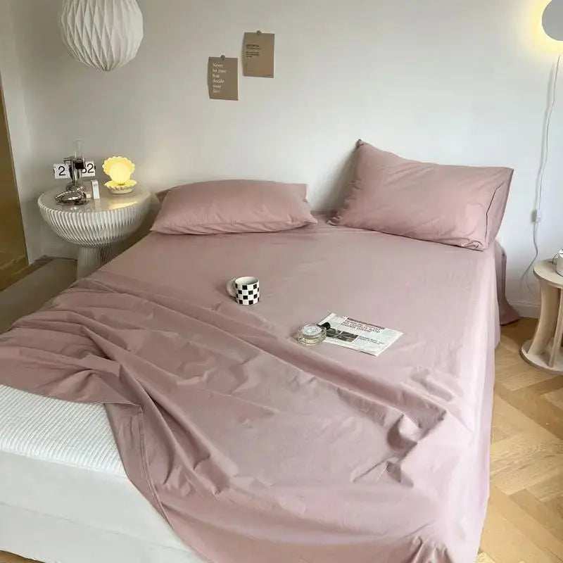 Bed Sheets Plaid Non-slip Comfortable Washed Twin Queen Full Size Nordic Style Universal Bedspread Simple Durable Antibacterial - HONORABLE VETERANS SOLUTIONS