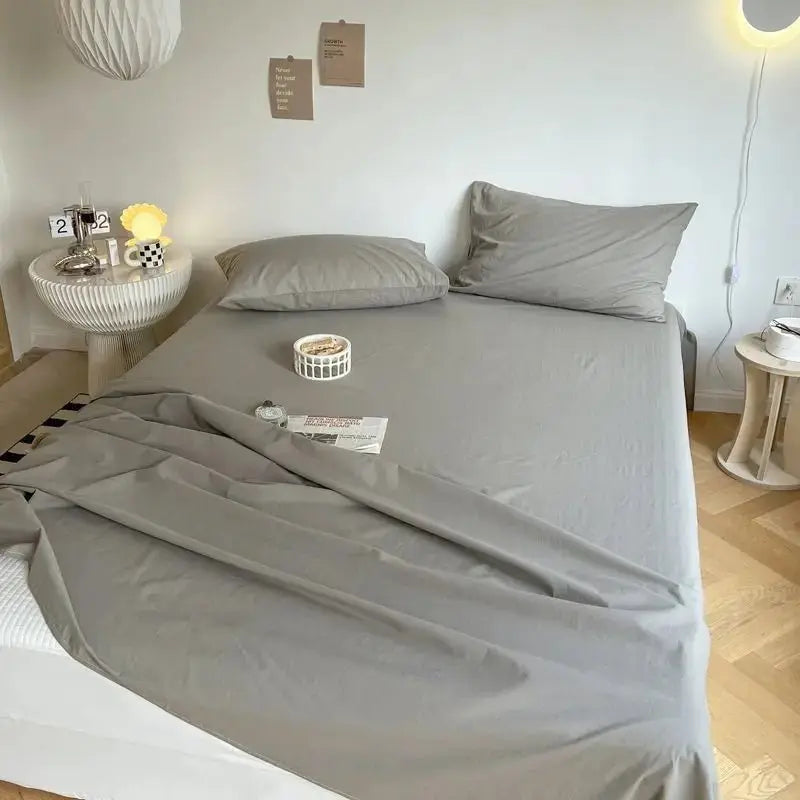 Bed Sheets Plaid Non-slip Comfortable Washed Twin Queen Full Size Nordic Style Universal Bedspread Simple Durable Antibacterial - HONORABLE VETERANS SOLUTIONS