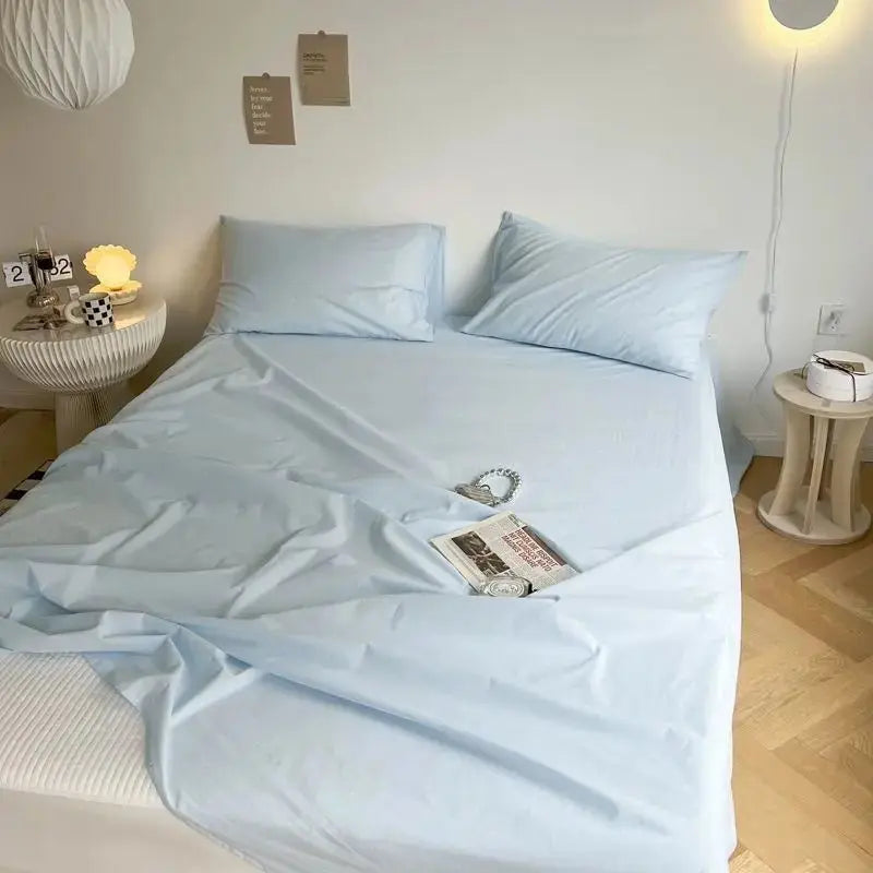 Bed Sheets Plaid Non-slip Comfortable Washed Twin Queen Full Size Nordic Style Universal Bedspread Simple Durable Antibacterial - HONORABLE VETERANS SOLUTIONS