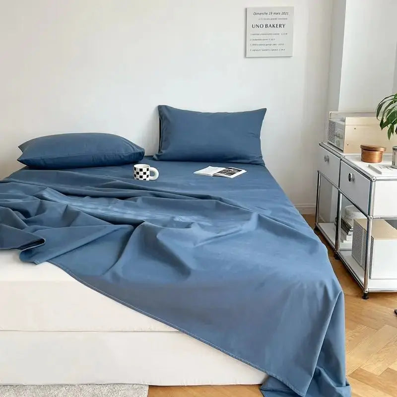 Bed Sheets Plaid Non-slip Comfortable Washed Twin Queen Full Size Nordic Style Universal Bedspread Simple Durable Antibacterial - HONORABLE VETERANS SOLUTIONS