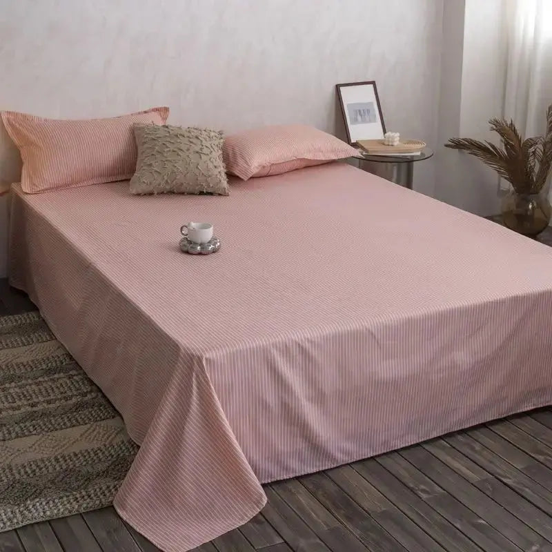 Bed Sheets Plaid Non-slip Comfortable Washed Twin Queen Full Size Nordic Style Universal Bedspread Simple Durable Antibacterial - HONORABLE VETERANS SOLUTIONS