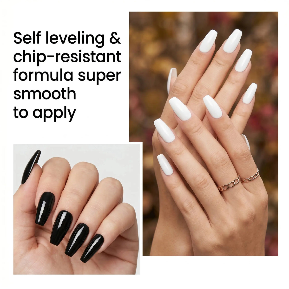 Classic black and white gel nail polish, suitable for fingernails and toenails, UV/LED cured. Creates vibrant nail art - HONORABLE VETERANS SOLUTIONS