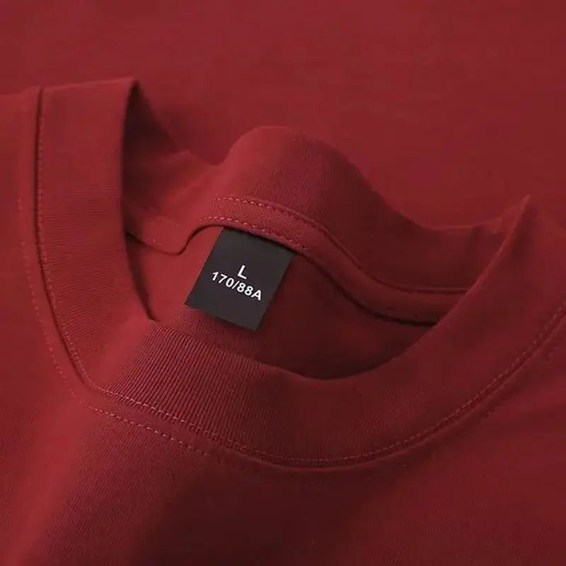Cotton 600G Heavyweight Pure Cotton Short Sleeved T-shirt for Men and Women Half Sleeved Summer Solid Color Thick Loose T-shirt - HONORABLE VETERANS SOLUTIONS