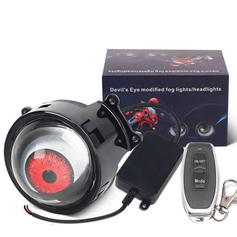 Cross-border new dynamic LED car headlight 3 inch demon eye LED eye light modified eagle eye light blink light - HONORABLE VETERANS SOLUTIONS