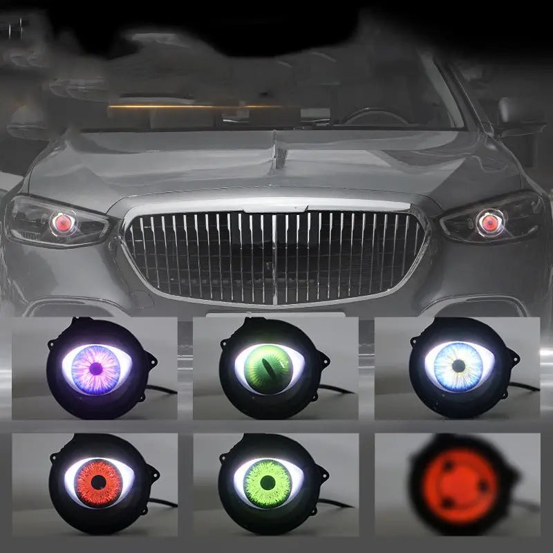 Cross-border new dynamic LED car headlight 3 inch demon eye LED eye light modified eagle eye light blink light - HONORABLE VETERANS SOLUTIONS