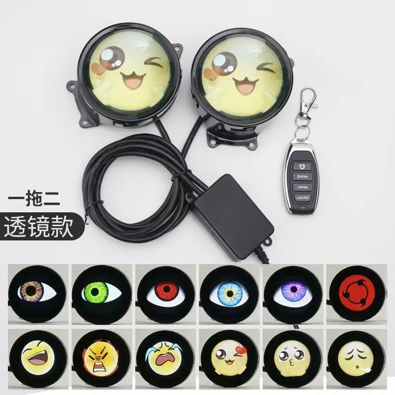 Cross-border new dynamic LED car headlight 3 inch demon eye LED eye light modified eagle eye light blink light - HONORABLE VETERANS SOLUTIONS