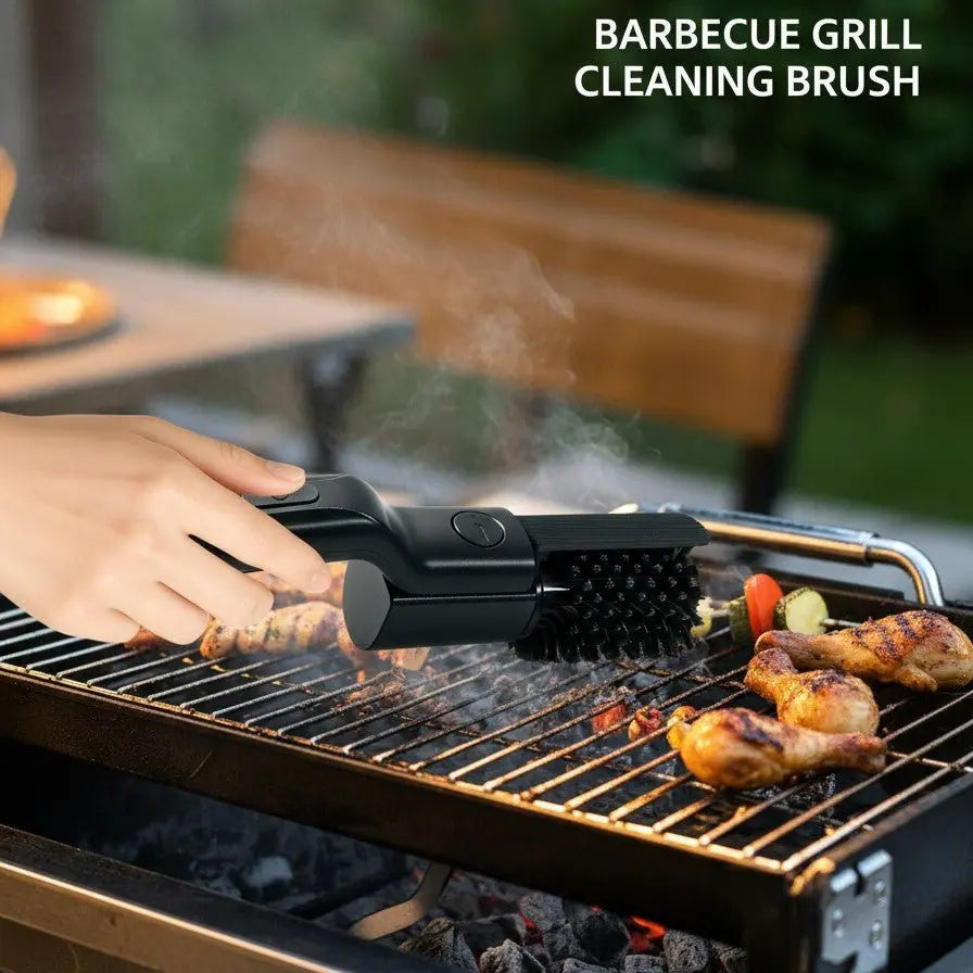 Cross-Border New Model Foldable Second-Generation Electric Barbecue Brush Heavy Grease Cleaning Tool Barbecue Grill Cleaning Tool - HONORABLE VETERANS SOLUTIONS