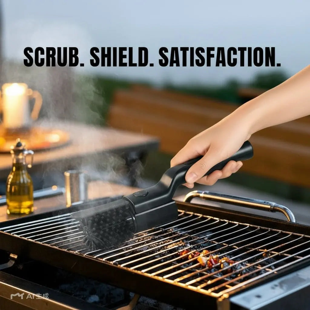 Cross-Border New Model Foldable Second-Generation Electric Barbecue Brush Heavy Grease Cleaning Tool Barbecue Grill Cleaning Tool - HONORABLE VETERANS SOLUTIONS