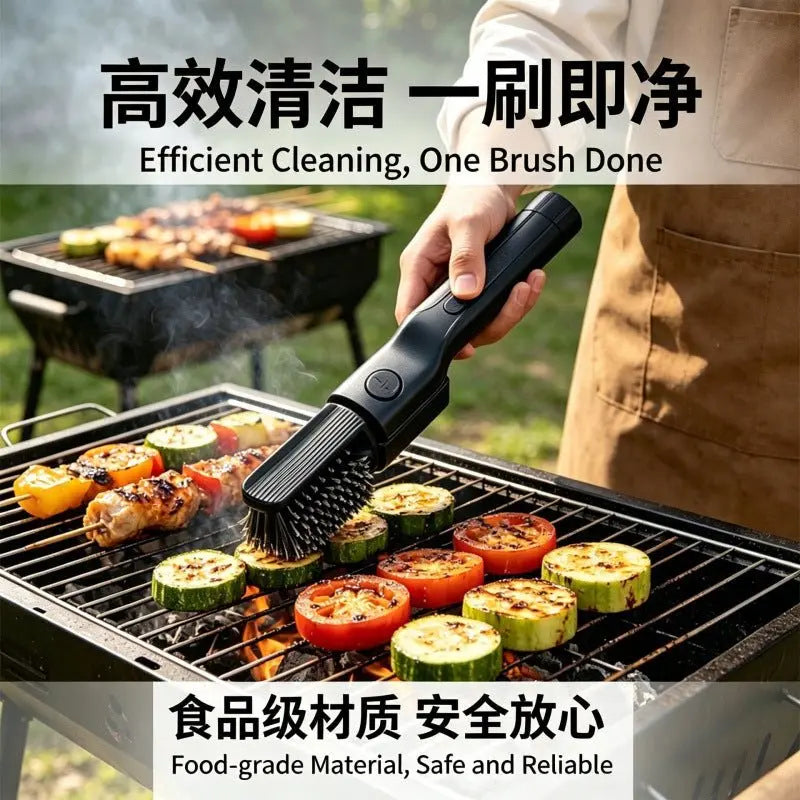 Cross-Border New Model Foldable Second-Generation Electric Barbecue Brush Heavy Grease Cleaning Tool Barbecue Grill Cleaning Tool - HONORABLE VETERANS SOLUTIONS