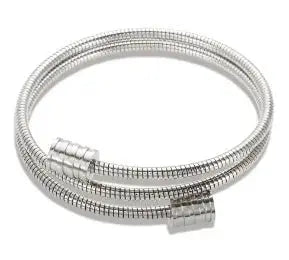 Crystal Triple-Stone Stainless Steel Bangle - HONORABLE VETERANS SOLUTIONS