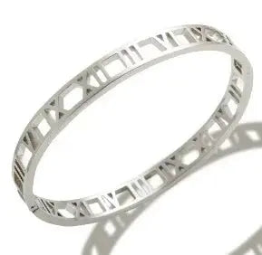 Crystal Triple-Stone Stainless Steel Bangle - HONORABLE VETERANS SOLUTIONS