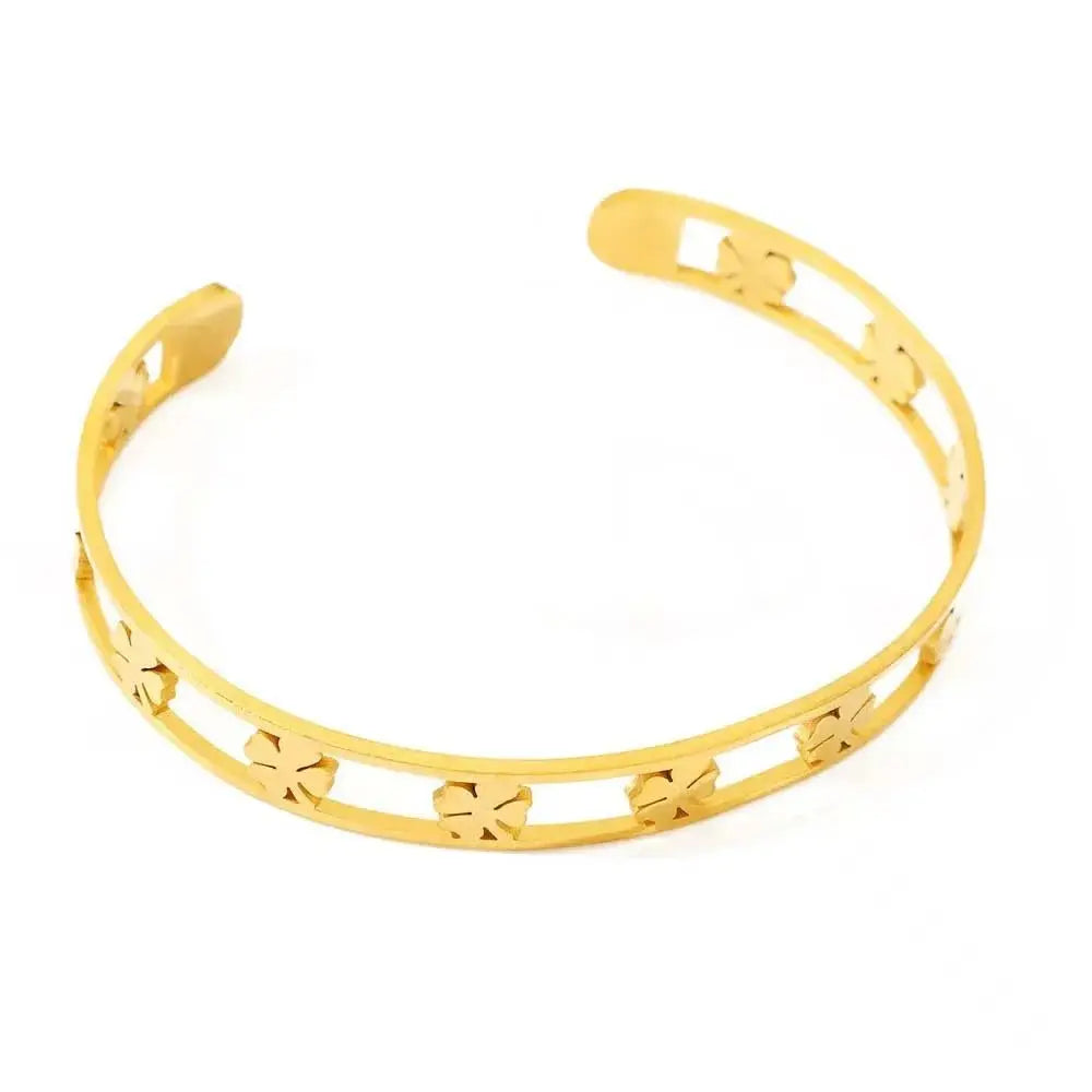 Crystal Triple-Stone Stainless Steel Bangle - HONORABLE VETERANS SOLUTIONS