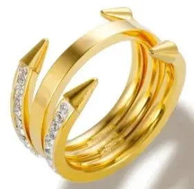 Crystal Zircon Bead Ring – Stainless Steel Fine Jewelry - HONORABLE VETERANS SOLUTIONS