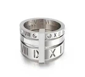 Crystal Zircon Bead Ring – Stainless Steel Fine Jewelry - HONORABLE VETERANS SOLUTIONS