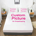 Custom Fitted Sheet from Photos, Personalized Bed Sheets for Home Decor, Customized DIY Bed Cover Deep Pocket with 2 Pillowcase - HONORABLE VETERANS SOLUTIONS