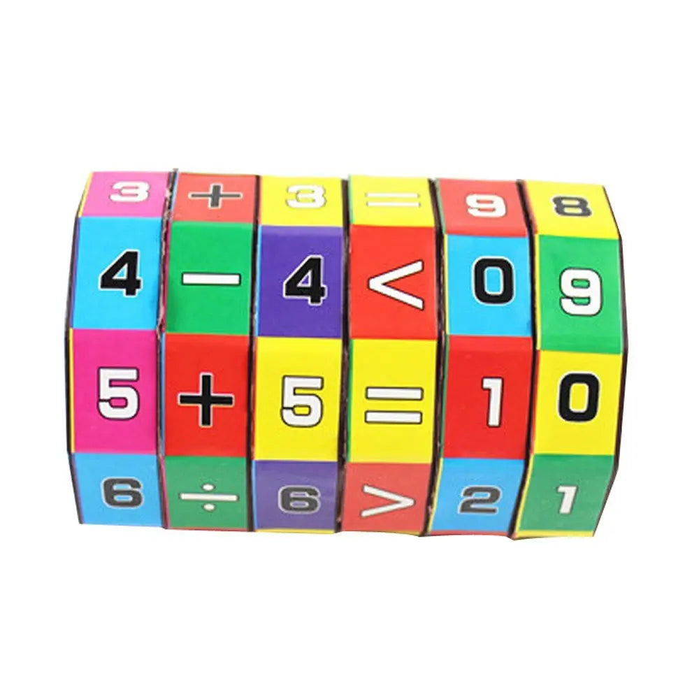 Cylindrical Six-Sided Math Cube for Kids Learning Toy - HONORABLE VETERANS SOLUTIONS