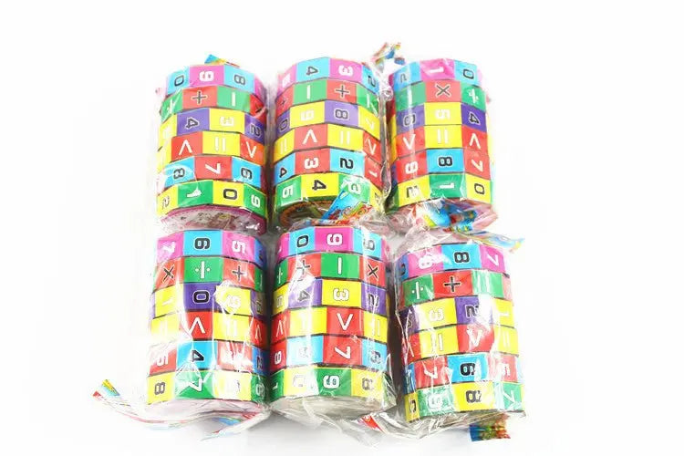 Cylindrical Six-Sided Math Cube for Kids Learning Toy - HONORABLE VETERANS SOLUTIONS