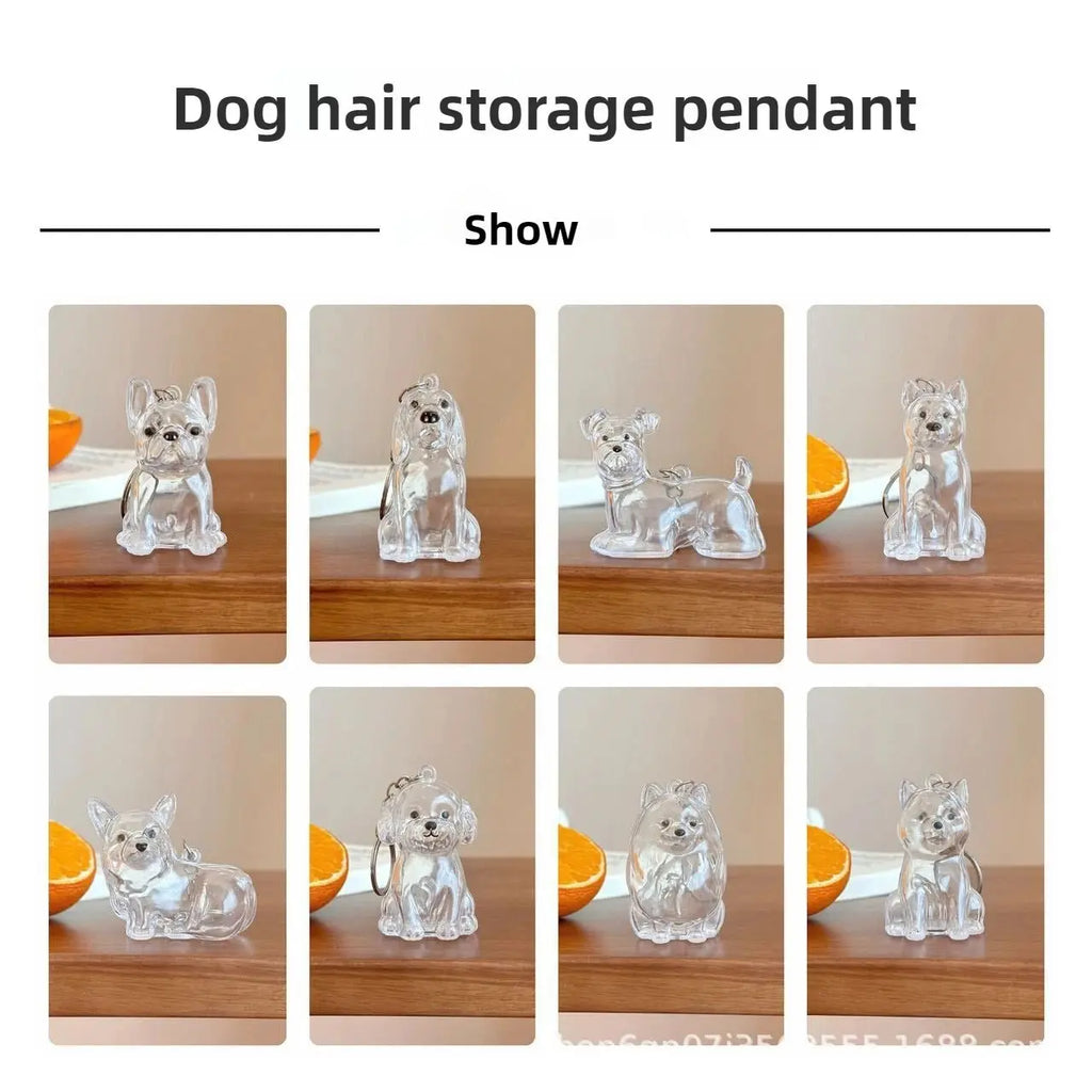 Dog Hair Storage Cute Pendant Keychain Bag Pendant Couple Car Key Chains Jewelry Souvenir Collection Gift Decoration Accessories - HONORABLE VETERANS SOLUTIONS