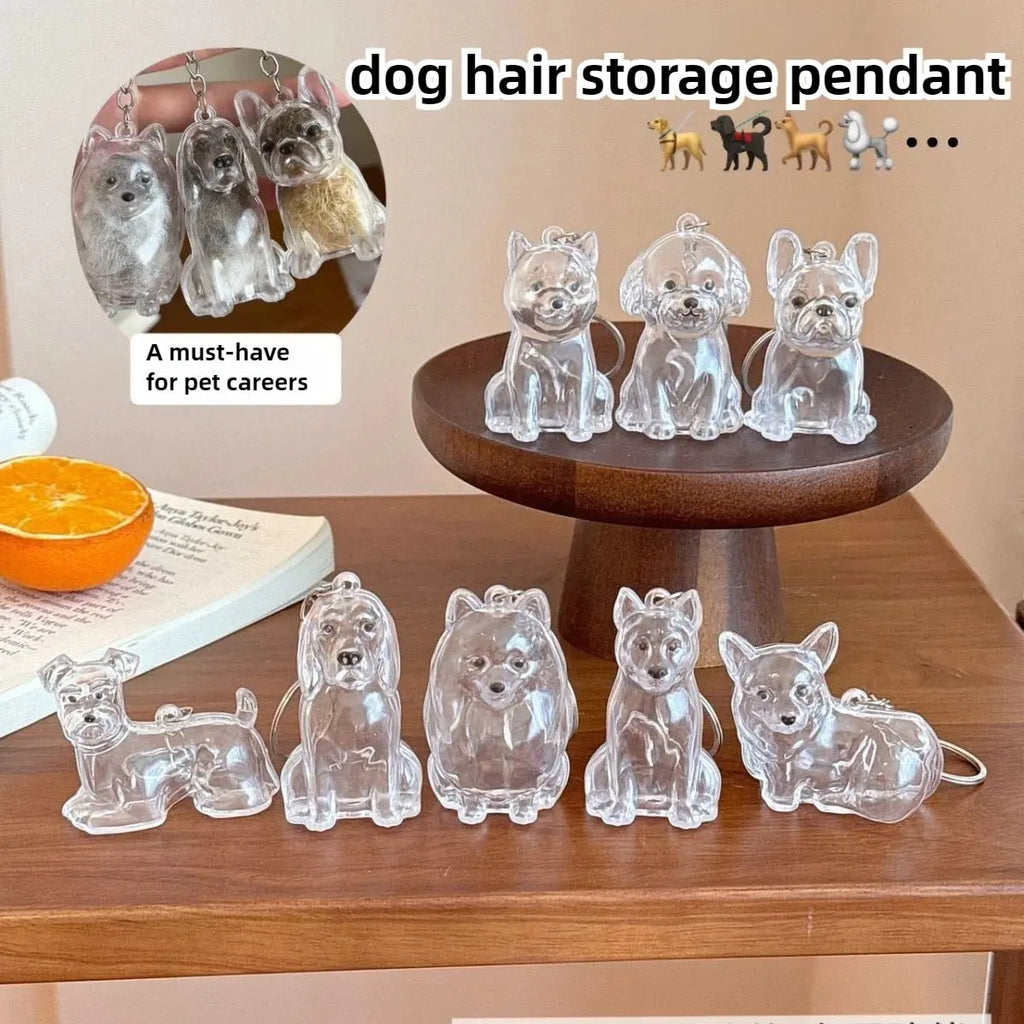 Dog Hair Storage Cute Pendant Keychain Bag Pendant Couple Car Key Chains Jewelry Souvenir Collection Gift Decoration Accessories - HONORABLE VETERANS SOLUTIONS
